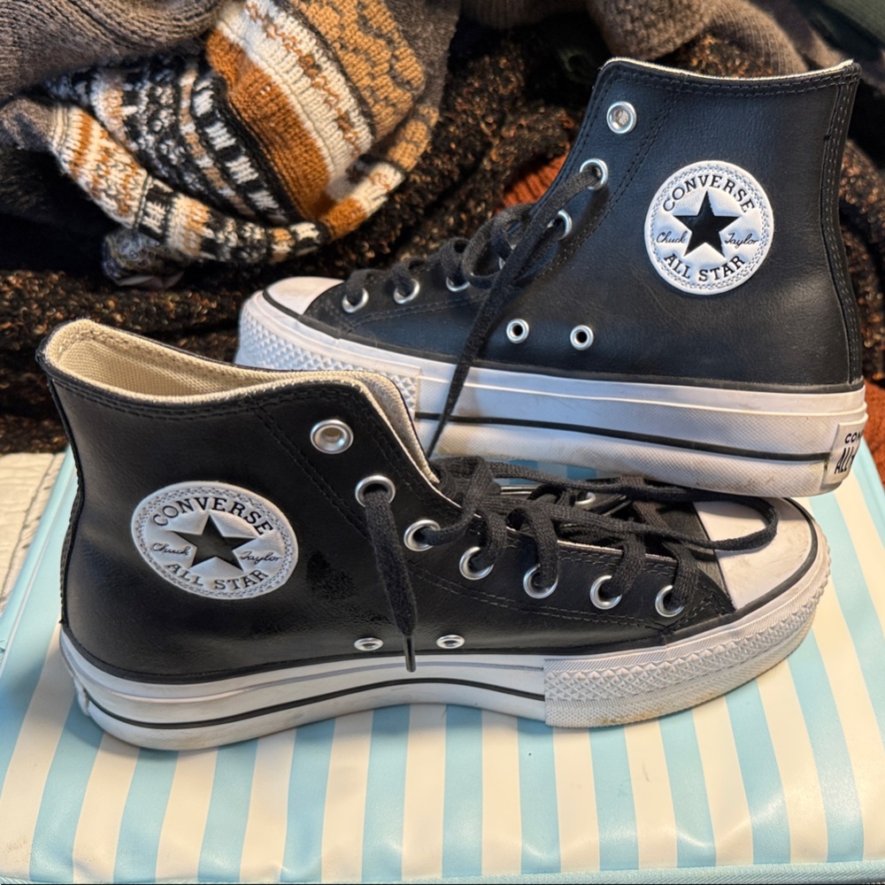 Converse Black and White High-Top Sneakers